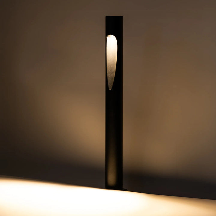 HV1660T-BLK-240V | HV1660T-BLK-24V - Fedor Aluminium Black 600mm Round LED Bollard Lights