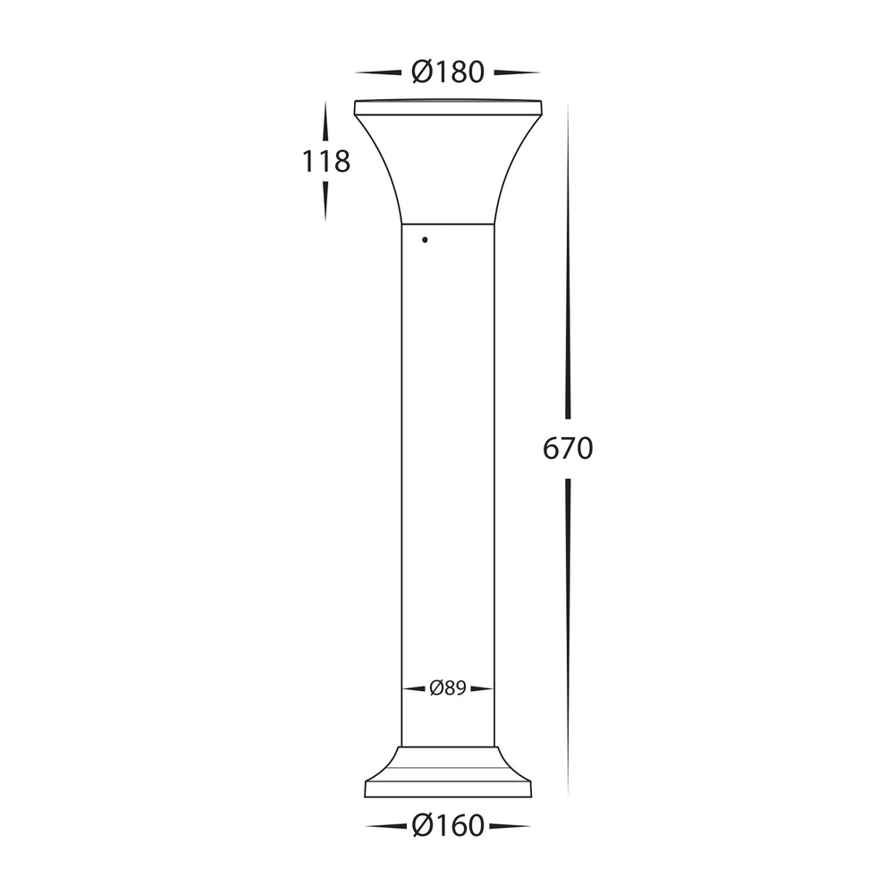 HV1681T-BLK - Favara Polycarbonate LED Bollard Light Bollard light
