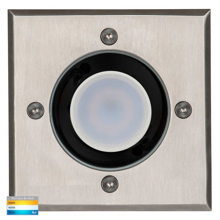 HV1701T- Metro Square 316 Stainless Steel TRI Colour Inground Lights