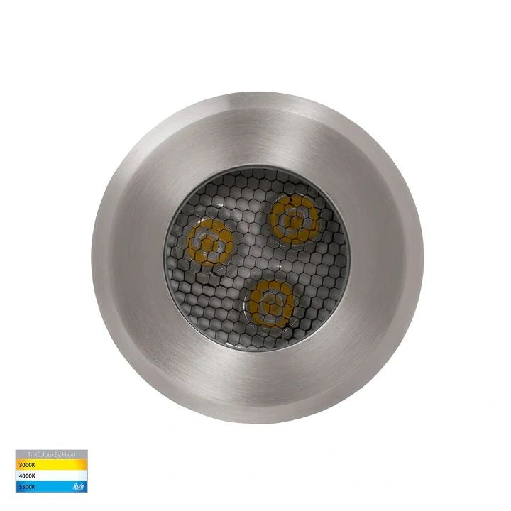 HV1841T- Split 316 Stainless Steel TRI Colour 3w LED Inground Light