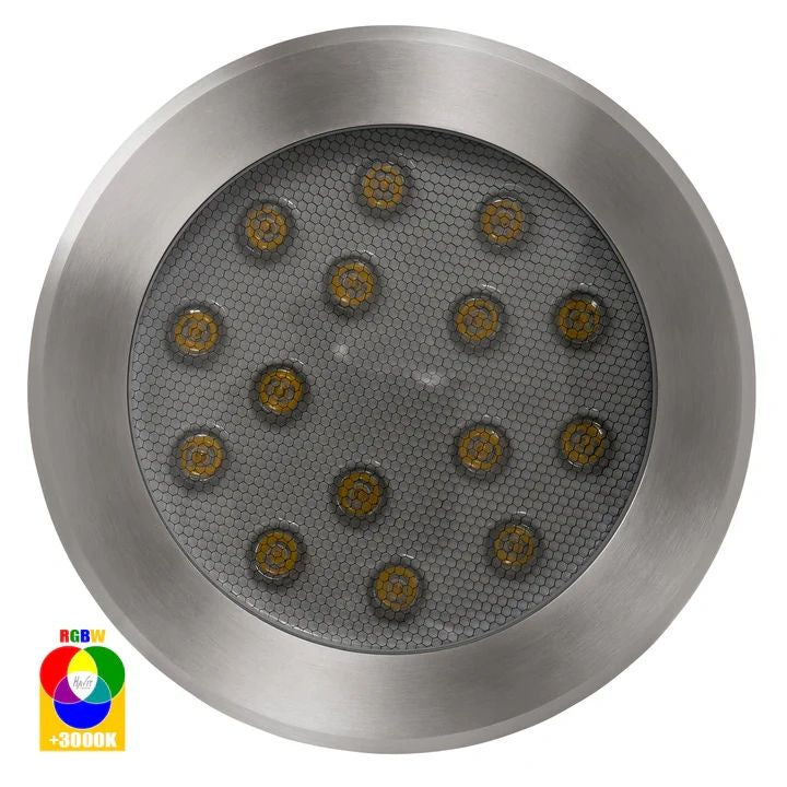 HV1845RGBW- Split 316 Stainless Steel 18w RGBW LED Inground Light