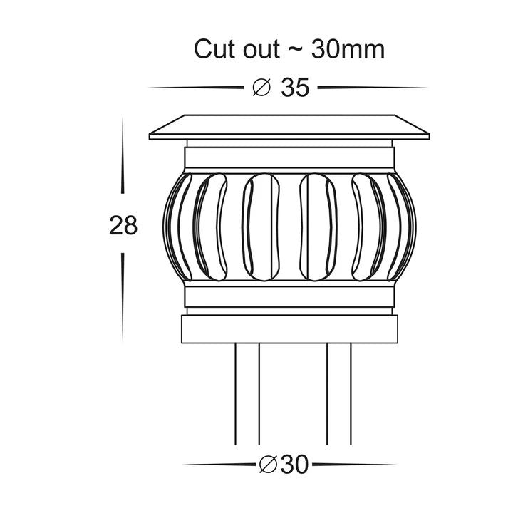 HV28261- Flame 316 Stainless Steel 0.5w LED Deck Lights