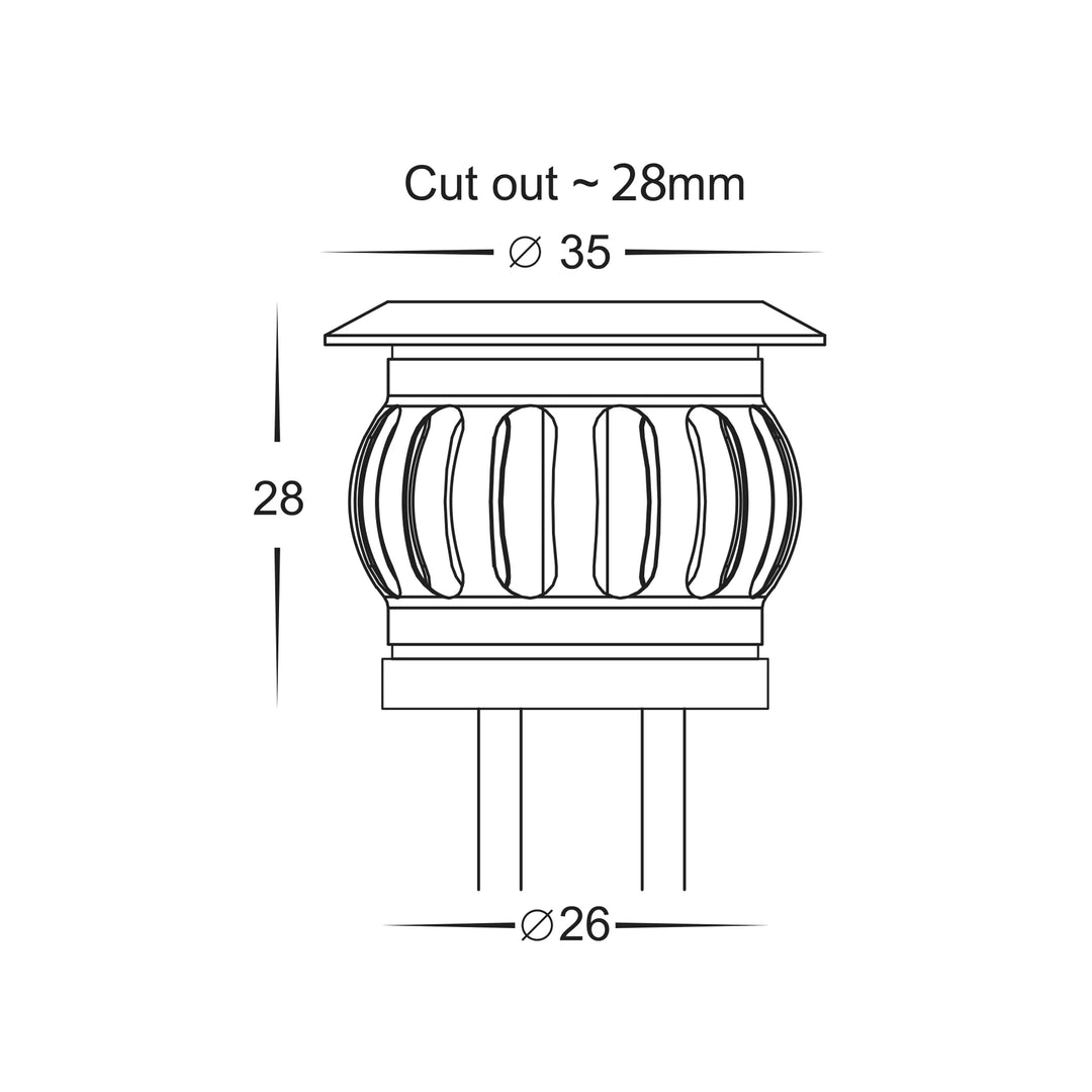 HV2826CCT - Flame 316 Stainless Steel CCT Deck Lights