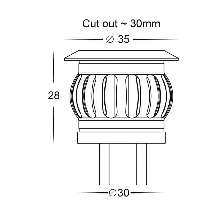 HV 2826- Flame 316 Stainless Steel 6 X 0.5w Deck Light Kits