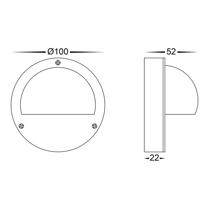 HV2903T-BR- Pinta Solid Brass Step Lights with Eyelid