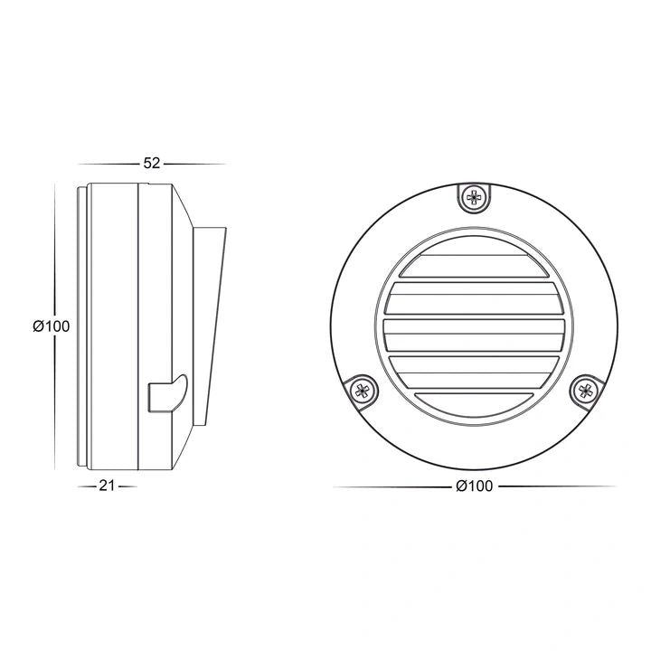 HV2905T- Pinta 316 Stainless Steel Louvered Step Lights