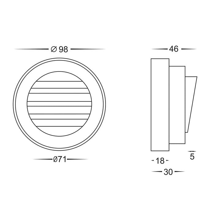 HV2925T- Pinta Louvered Step Lights