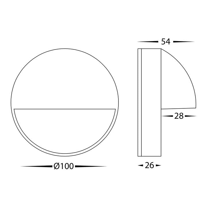 HV2928T- Veko 6w LED Step Lights with Eyelid