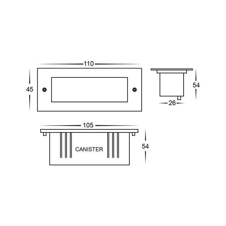 HV3007T- Bata 3w LED Brick Light