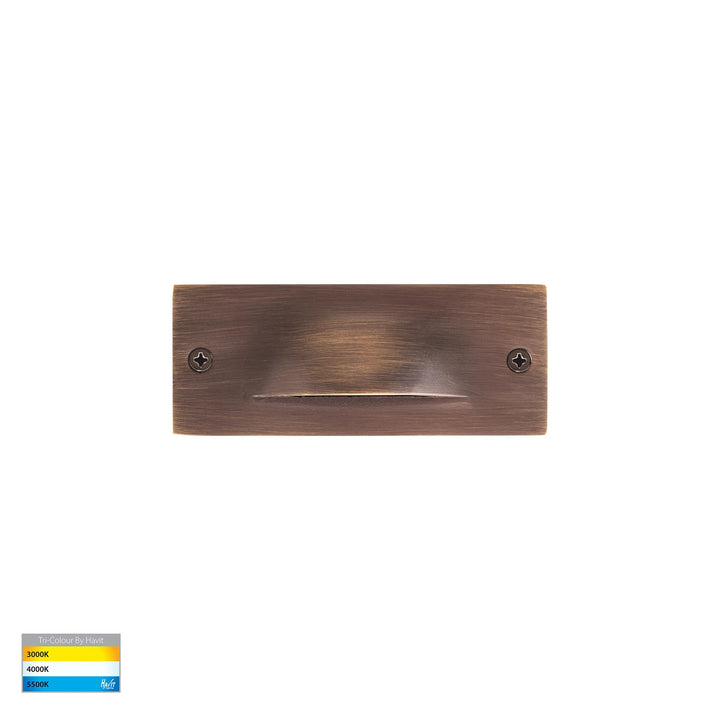 HV3011T-AB-12V | HV3011T-AB-240V - Corba Antique brass Recessed Brick Light