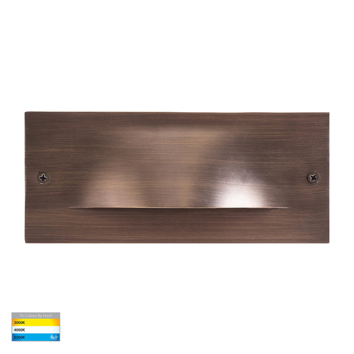 HV3011T-AB-12V | HV3011T-AB-240V - Corba Antique brass Recessed Brick Light