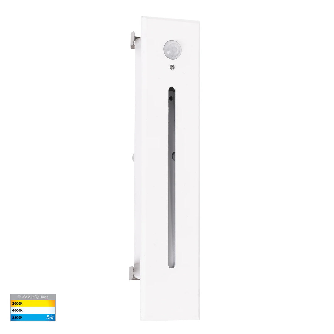 HV3106T-240V-PIR - Paso Recessed LED Step Light with Sensor White step light