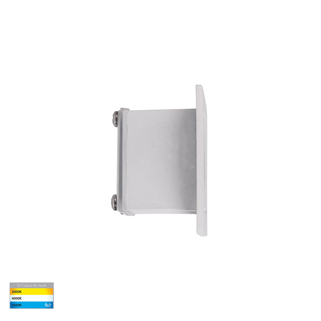 HV3111T-12V - Trin White Small Square Recessed LED Step Light step light