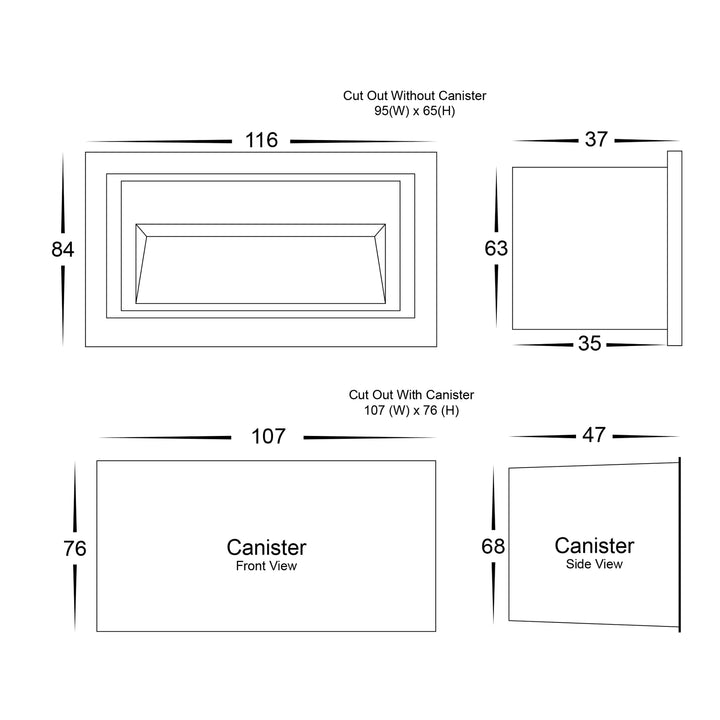 HV3113T-240V/12V - Trin White Rectangular Recessed LED Step Light step light