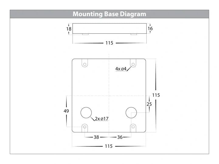 HV3222T- Seefore Polycarbonate Square LED Step Light