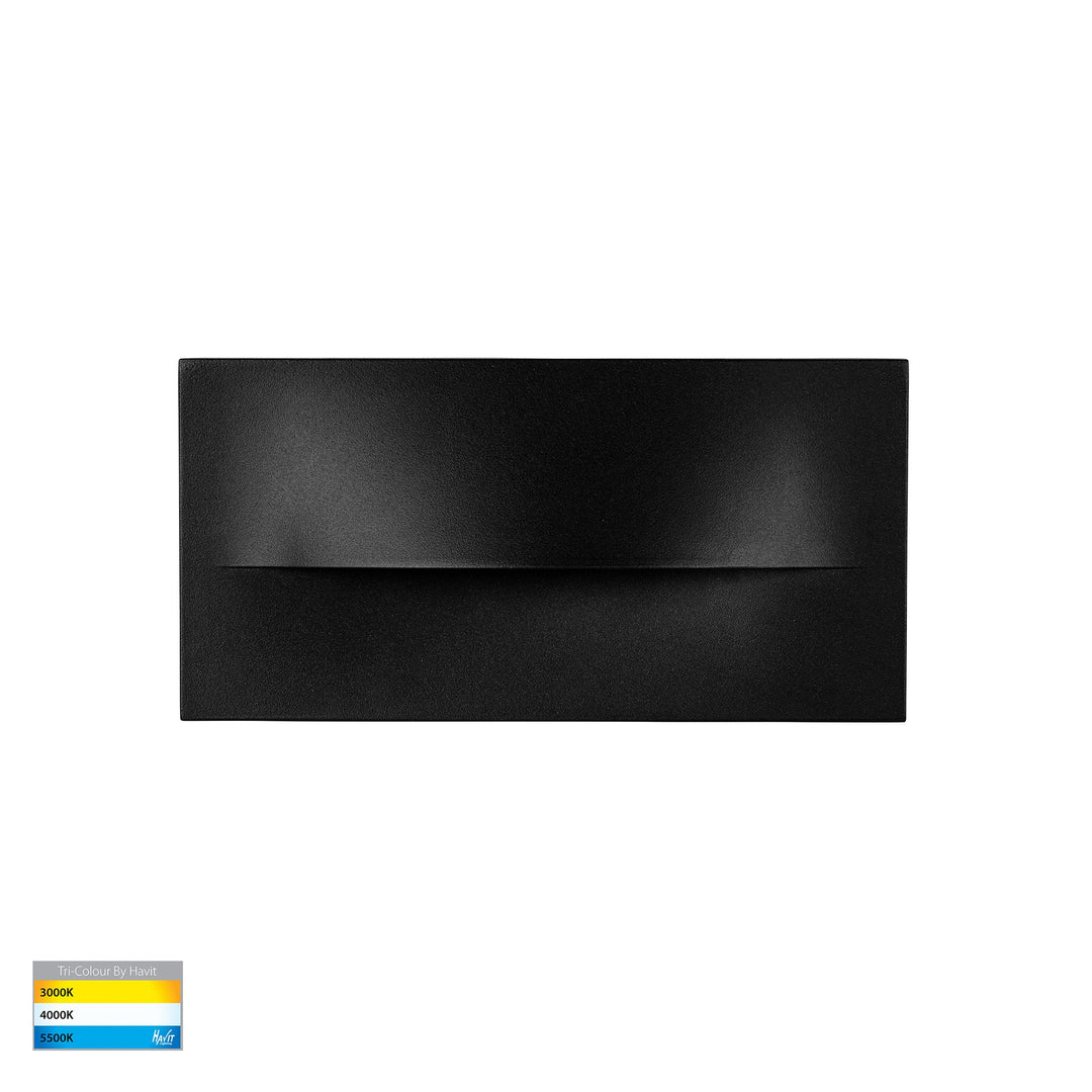 HV3229T- Lisca Aluminium Black Rectangular LED Wall Light Black step light
