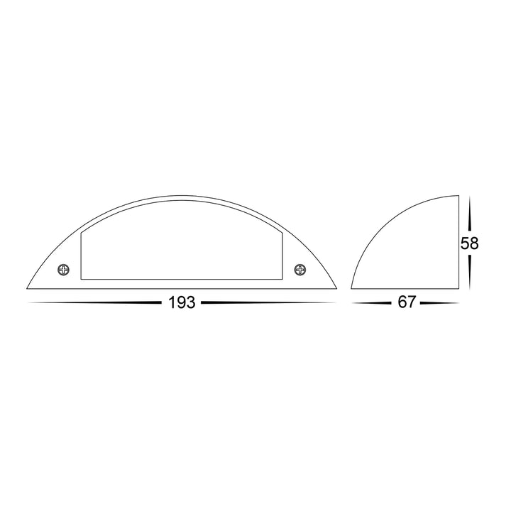 HV3251T-BLK-12V - Curva Black LED Step Light