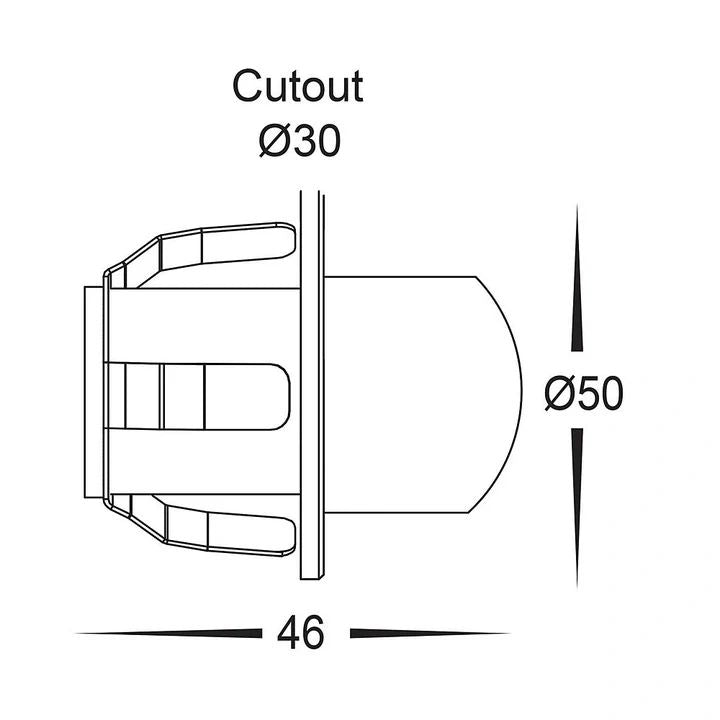 HV3264W- Sako 316 Stainless Steel Recessed Up & Down LED Step Light