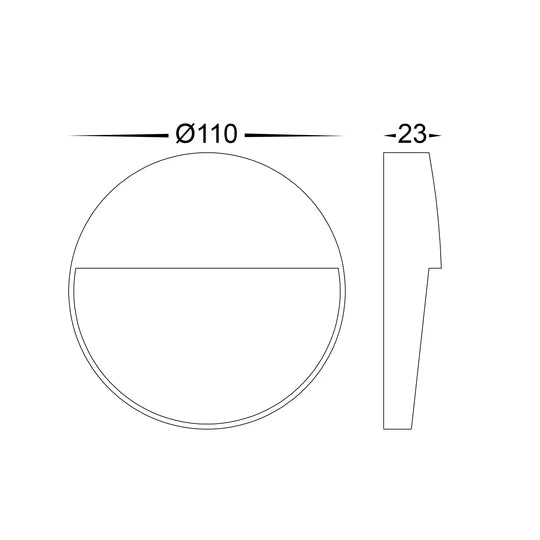 HV3268T-12V-RND - Fino Round LED Outdoor Step Light