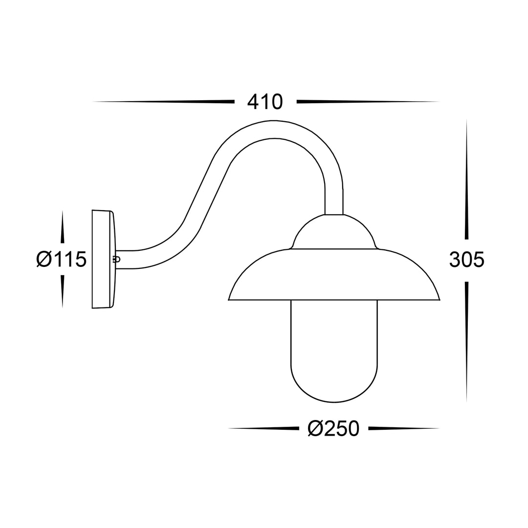 HV3519W-BLK - Loka Aluminium Black Wall Light WALL LIGHT
