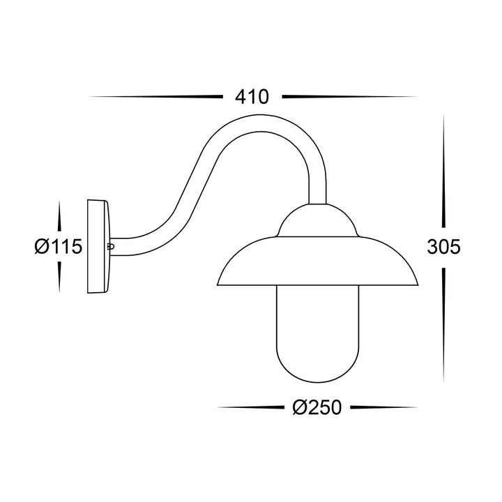 HV3519W-BLK - Loka Aluminium Black Wall Light WALL LIGHT