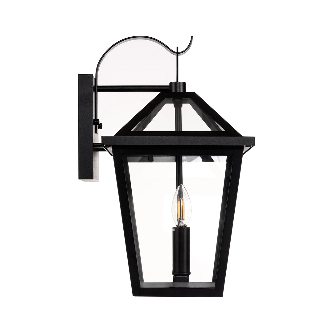 HV3538W-S-BLK - Karter Galvanised Iron Black Wall Light