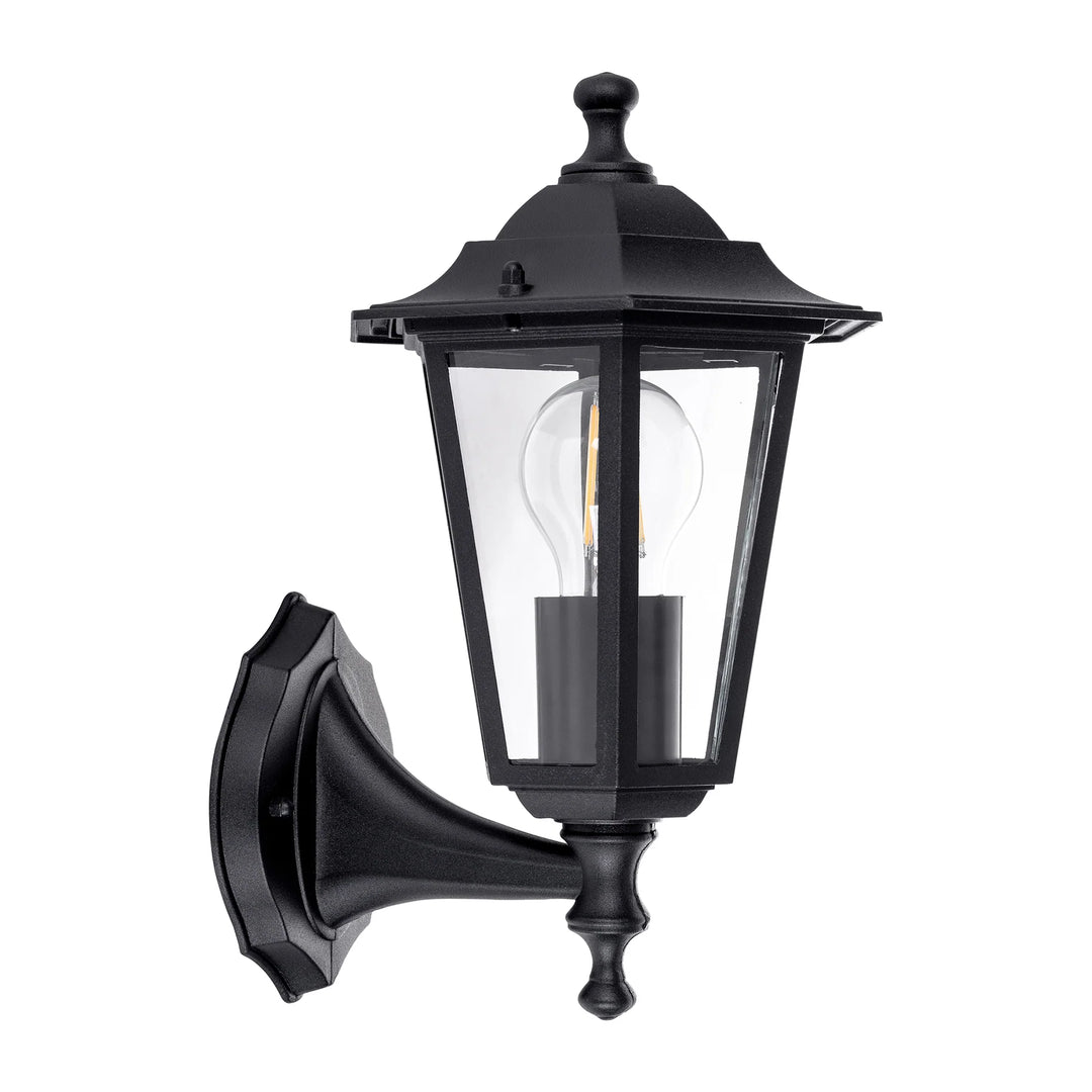 HV3552W-BLK - Fibra Aluminium Black 6 Panel Coach Wall Light WALL LIGHT