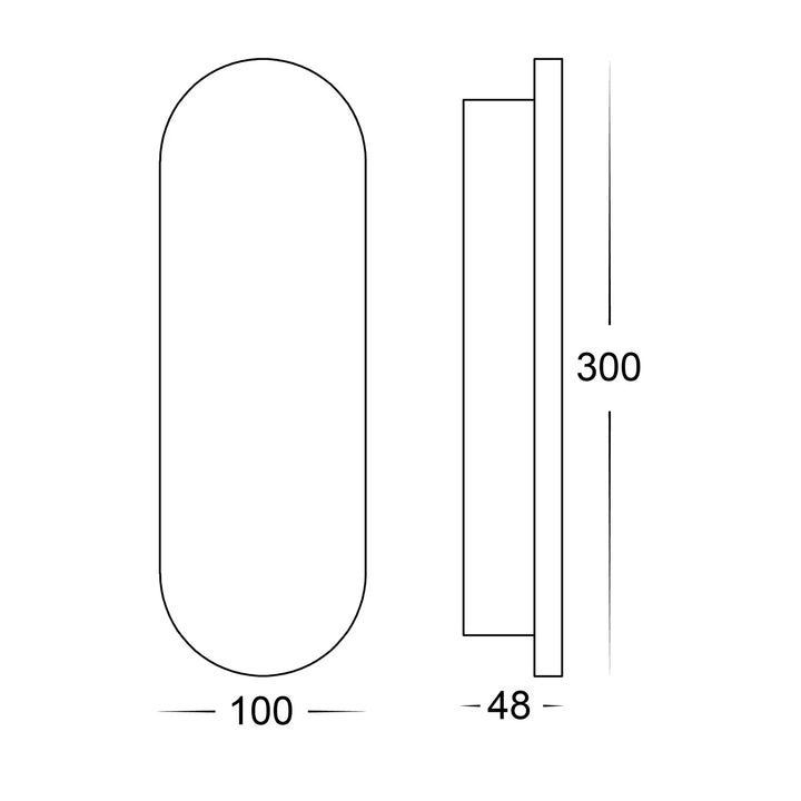 HV3562T- Barline Shadow Aluminium 600mm Wall Light WALL LIGHT