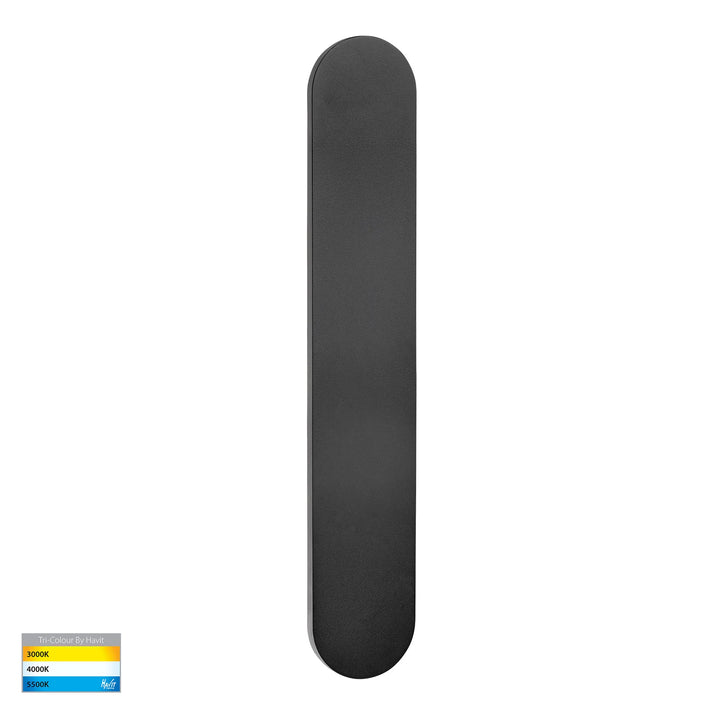 HV3562T- Barline Shadow Aluminium 600mm Wall Light Black 600mm WALL LIGHT