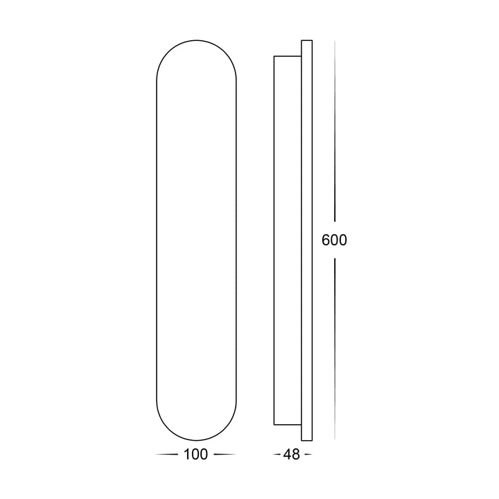 HV3562T- Barline Shadow Aluminium 600mm Wall Light WALL LIGHT