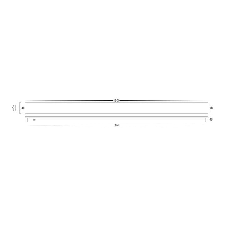 HV3576T- Barline Shadow Aluminium 1500mm Wall Light