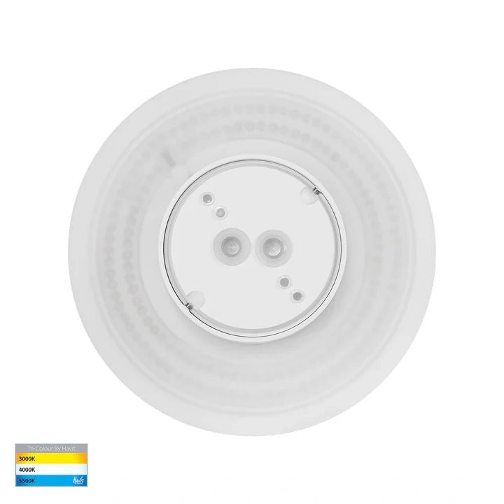 HV3592T- Halo 200mm 12W TRI Colour LED Wall Light