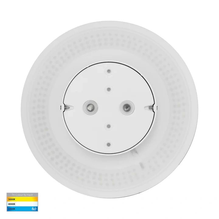 HV3593T- Halo 250mm 18W TRI Colour LED Wall Light