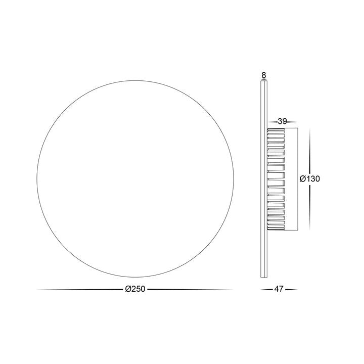 HV3593RGBW- Halo 250mm 18W RGBW LED Wall Light