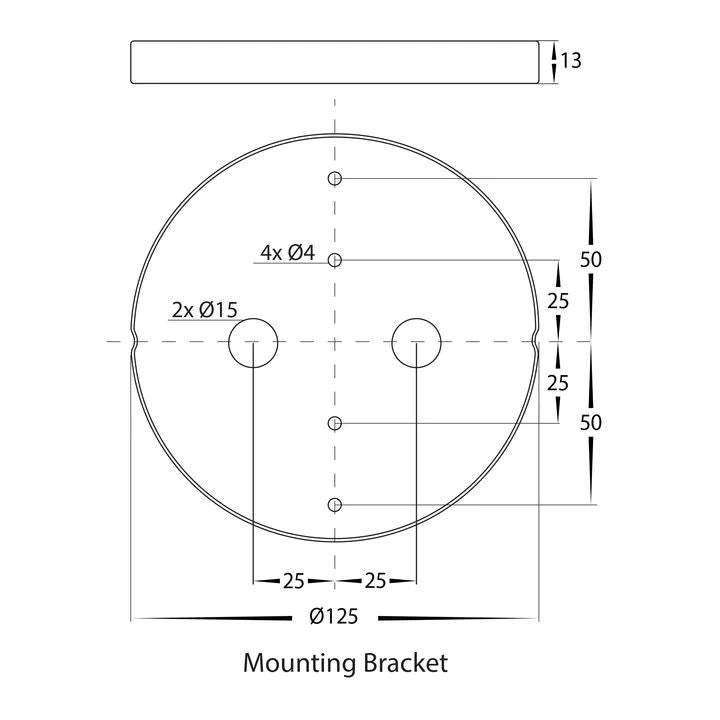 HV3593RGBW- Halo 250mm 18W RGBW LED Wall Light