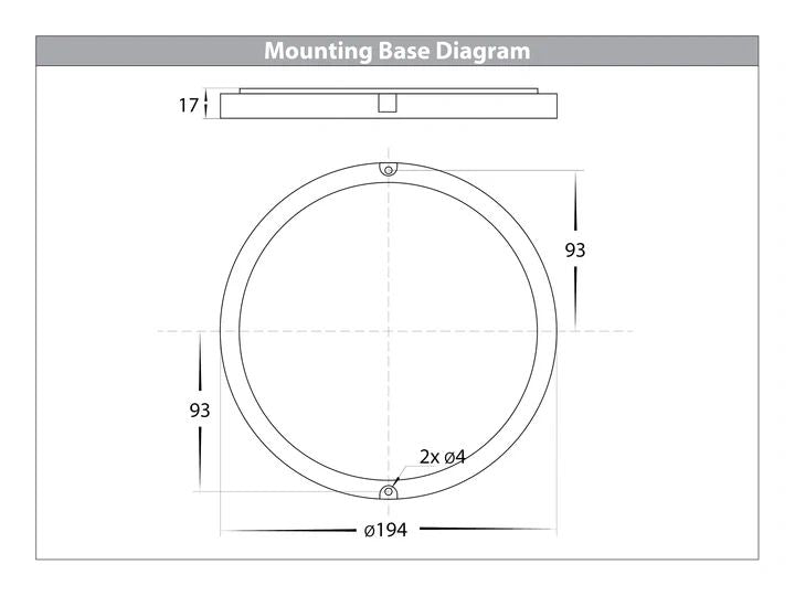 HV36051T- Liptor 10w 200mm Ceiling Mounted LED Oyster