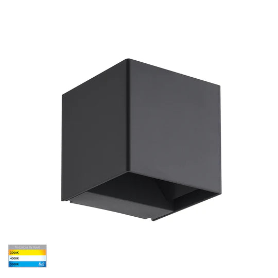 HV3611T-BLK - Celes Polycarbonate Black Square Up & Down Wall Light WALL LIGHT