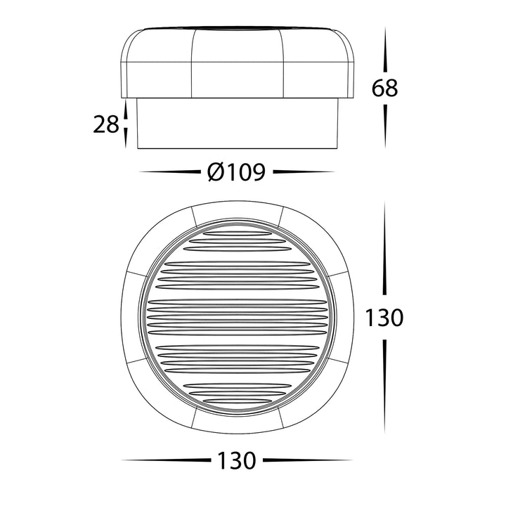 HV3619W-WHT - Lasi Aluminium White Wall Light WALL LIGHT