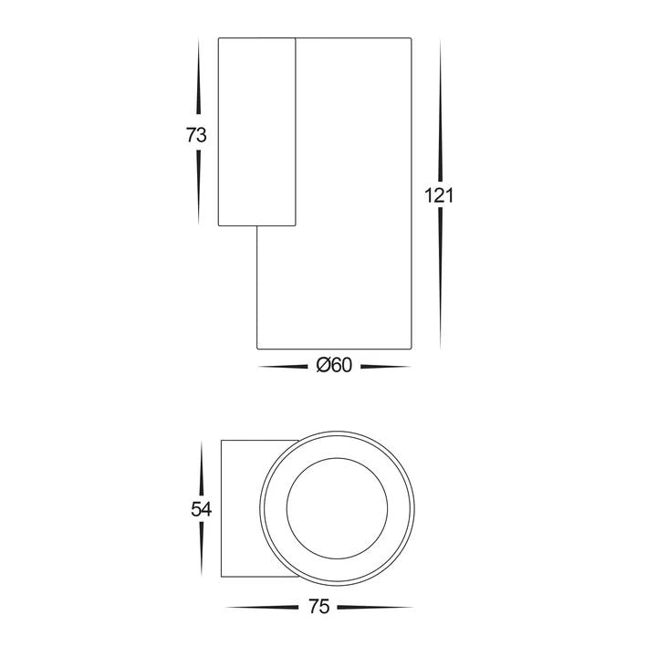 HV3625S- Aries Fixed Down LED Wall Light