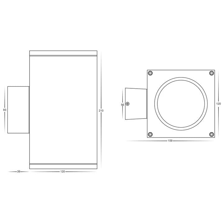 HV3629T- Porter Up & Down LED Wall Light