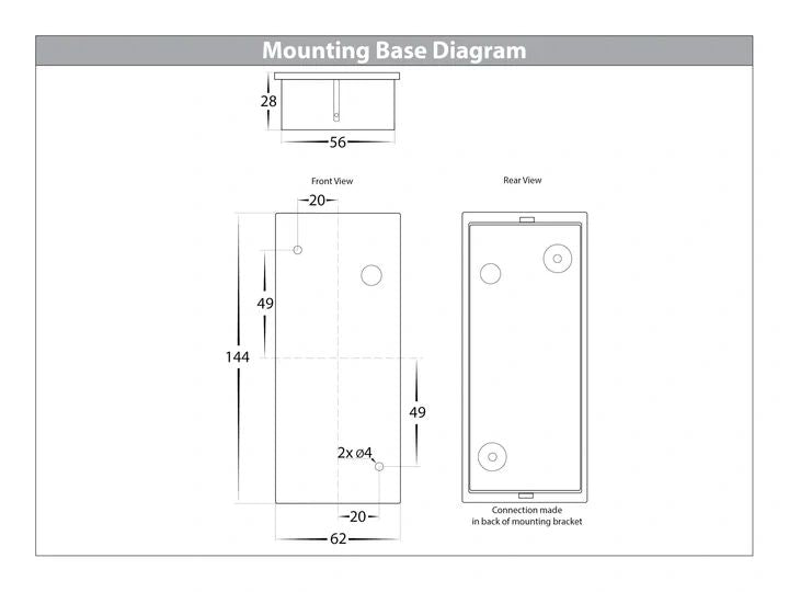 HV3632T- Accord TRI Colour Up & Down LED Wall Light