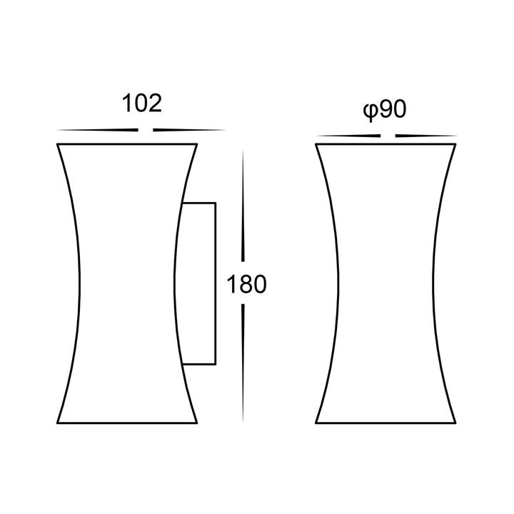 HV3635T- Savannah Up & Down LED Wall Light