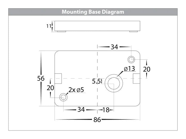 HV3641T- Lisse Fixed Down TRI Colour LED Wall Light