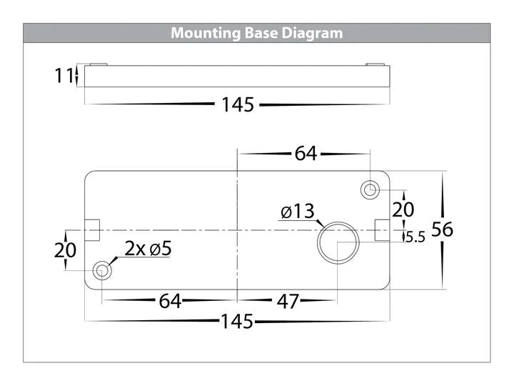 HV3643RGBW- Lisse Fixed Down RGBW LED Wall Light