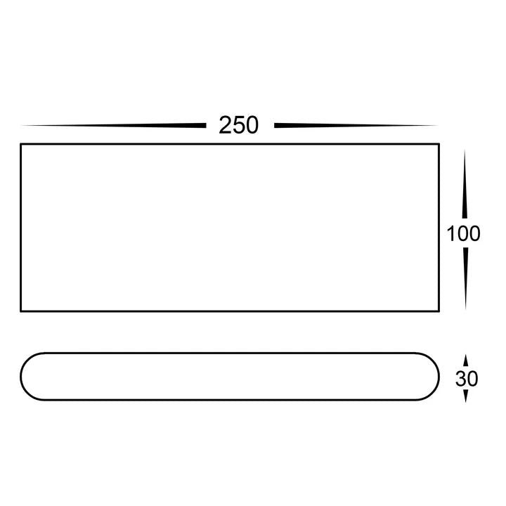 HV3653T- Lisse 12W 250mm Up & Down LED Wall Light