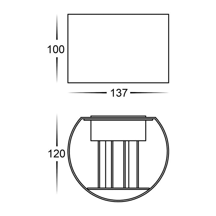 HV3658T- Versa Round Up & Down Wall Light