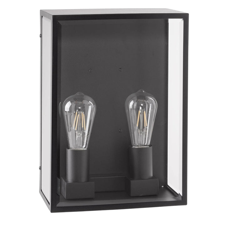 HV36592W - Bayside 316 Stainless Steel Black/White 2 Light Wall Light