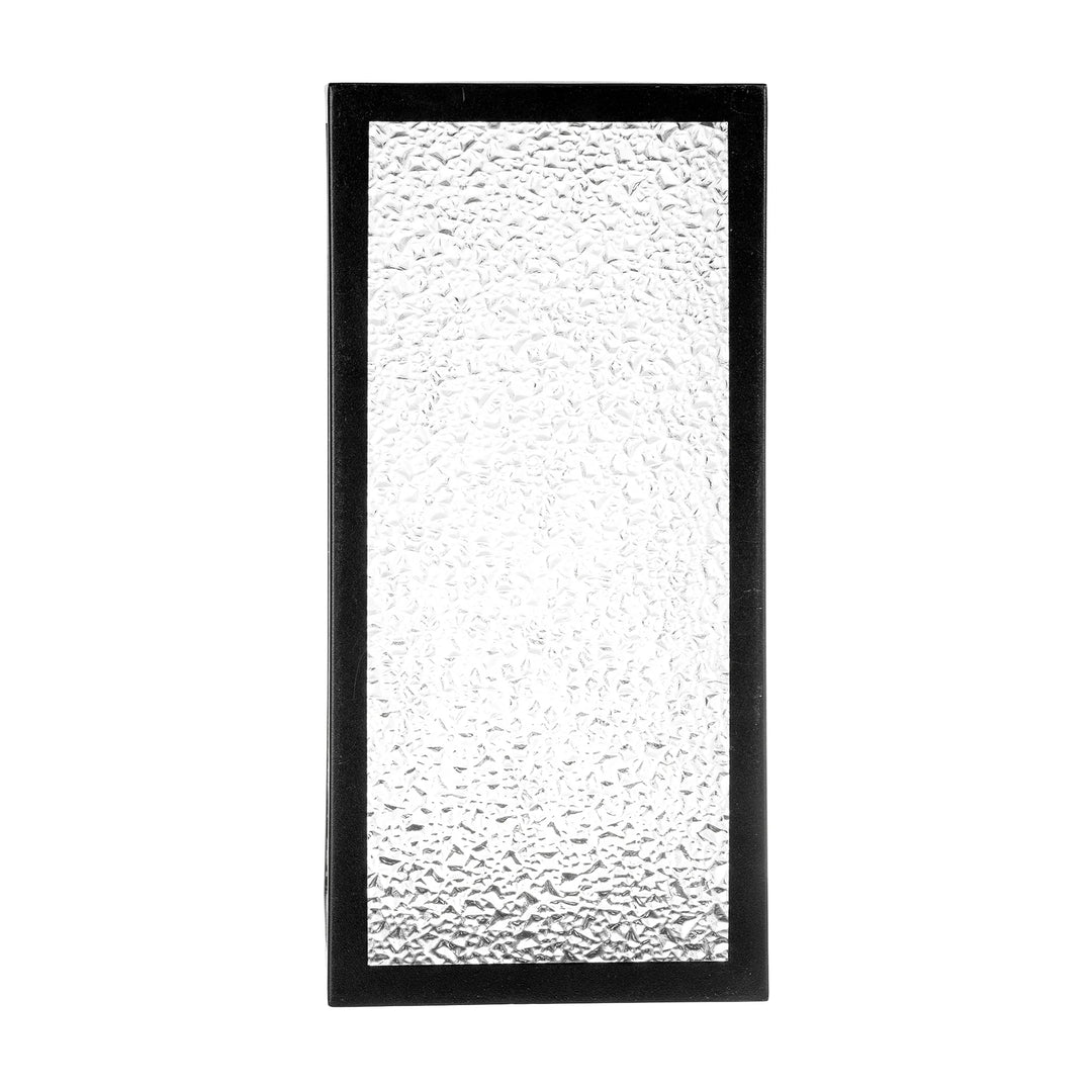 HV3659W-BLKCR - Bayside Aluminium Black Crackled Glass Wall Light WALL LIGHT