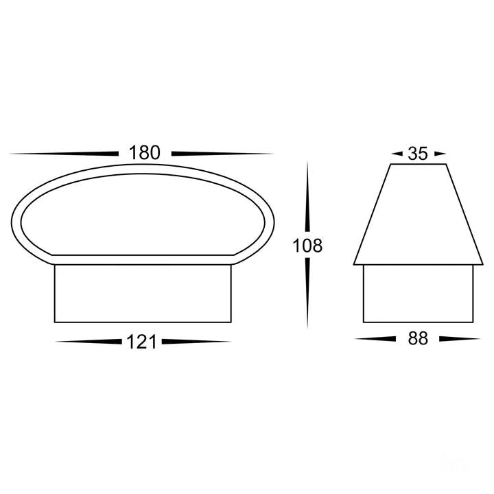 HV3661T- Luxe TRI Colour Up & Down LED Wall Light