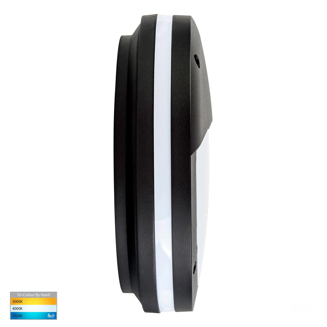 HV3671T-BLK - Stor Black LED Bunker Light with Eyelid